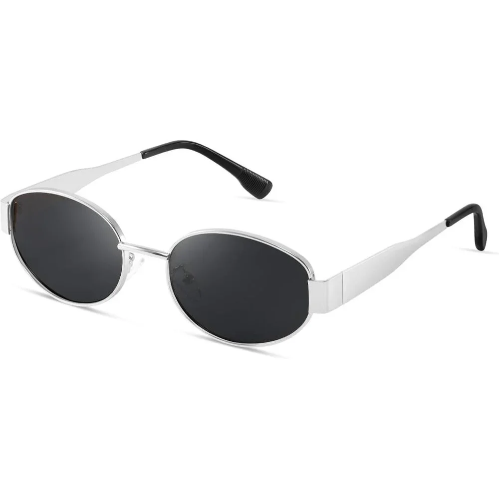 Women's Silver Retro Sunglasses Classic Trendy Polarized Protection Eyewear